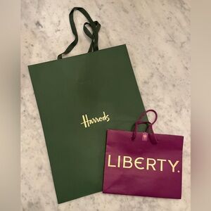 Harrods and Liberty of London Paper Shopping Bags
